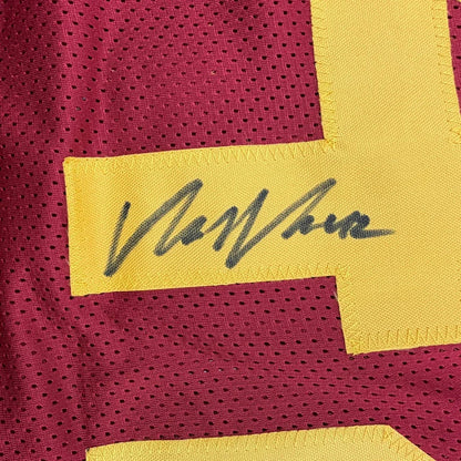 Framed Autographed/Signed Uchenna Nwosu 35x39 USC Southern Cal Red College Football Jersey Beckett BAS COA
