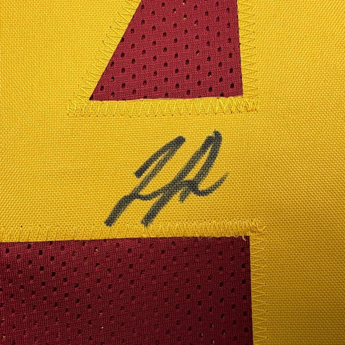 Framed Autographed/Signed Jo'quavious Woody Marks 35x39 USC Southern Cal Red College Football Jersey JSA COA