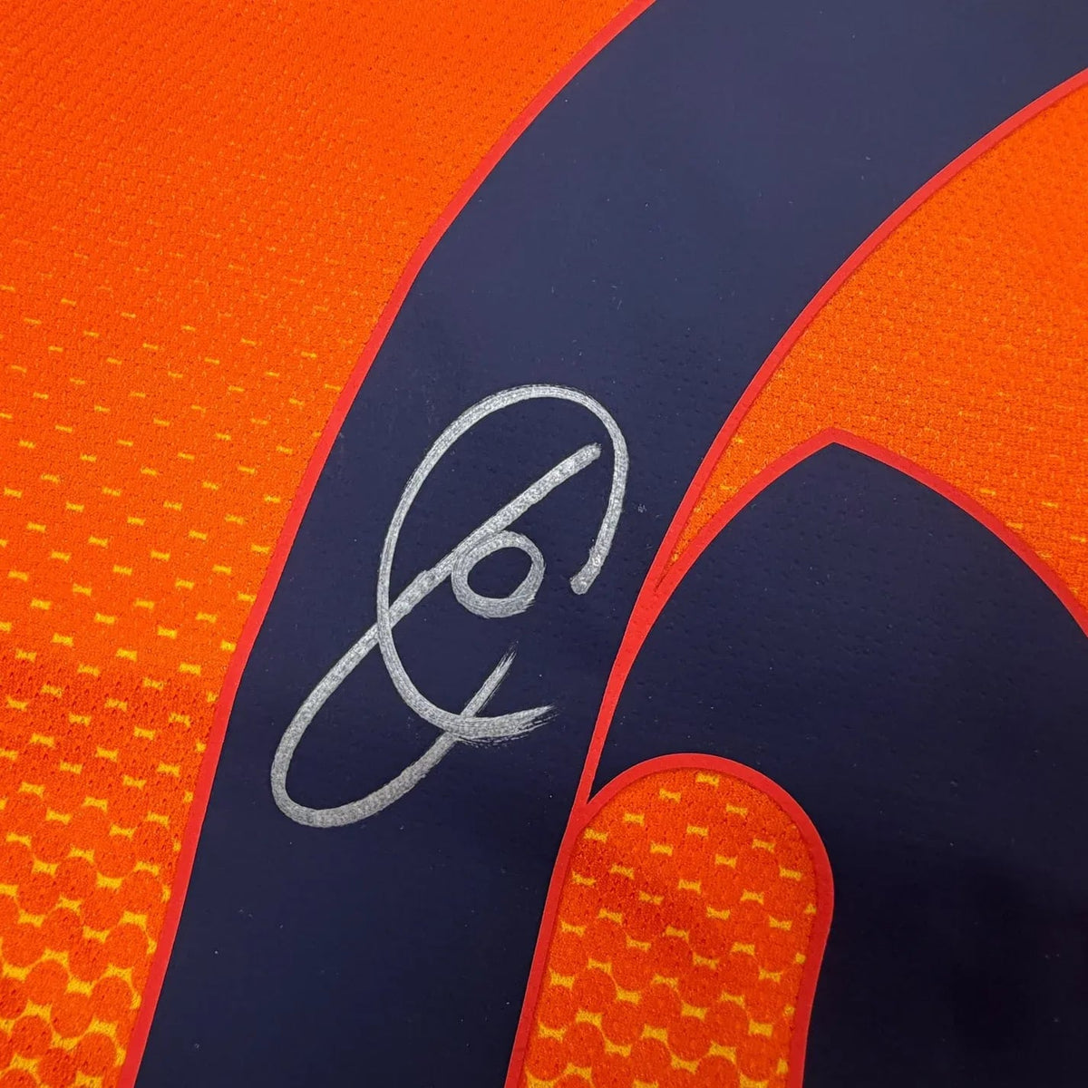 Framed Autographed/Signed Xavi Hernandez 35x39 FC Barcelona Orange Soccer Jersey Beckett BAS COA