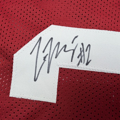 Framed Autographed/Signed Zabien Brown 35x39 Alabama Red College Football Jersey JSA COA