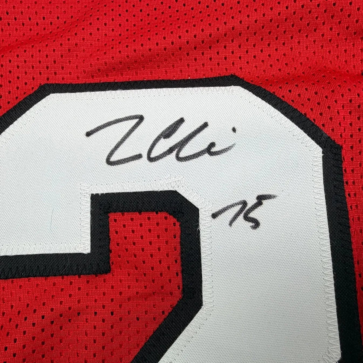 Framed Autographed/Signed Zaven Collins 35x39 Arizona Red Football Jersey Beckett BAS COA