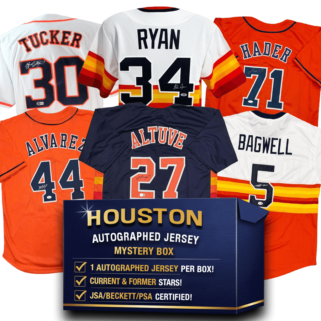 Autographed/Signed Houston Baseball Jersey Mystery Box with PSA JSA or Beckett COA