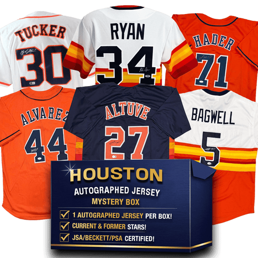 Autographed/Signed Houston Baseball Jersey Mystery Box with PSA JSA or Beckett COA