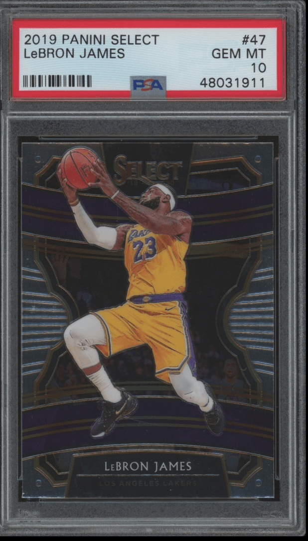 Graded 2019 Panini Select LeBron James #47 Basketball Card PSA 10 Gem Mint