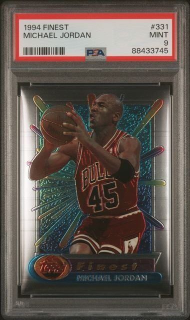 Graded 1994 Topps Finest Michael Jordan #331 Basketball Card PSA 9 Mint