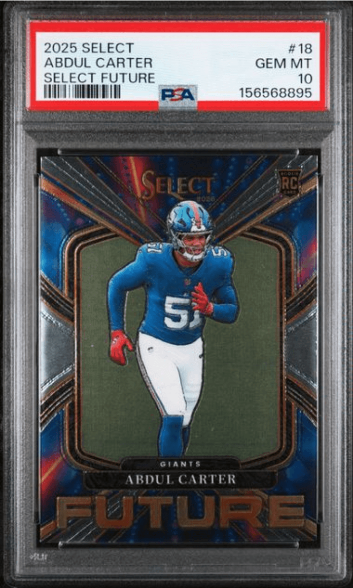 Graded 2025 Panini Select Abdul Carter #18 Select Future Rookie RC Football Card PSA 10 Gem Mint