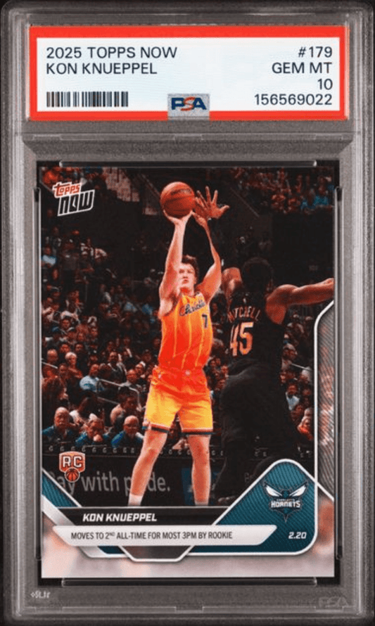 Graded 2025 Topps Now Kon Knueppel #179 Rookie RC Basketball Card PSA 10 Gem Mint