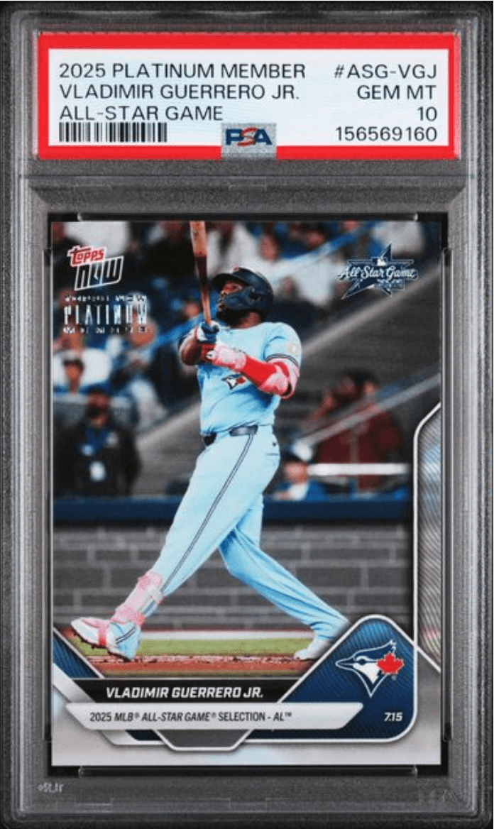 Graded 2025 Topps Now Platinum Member Vlad Guerrero Jr #ASGVGJ All Star Game Baseball Card PSA 10 Gem Mint