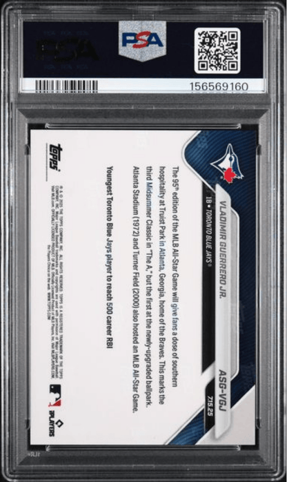 Graded 2025 Topps Now Platinum Member Vlad Guerrero Jr #ASGVGJ All Star Game Baseball Card PSA 10 Gem Mint