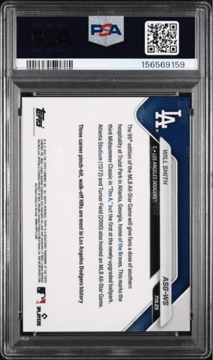 Graded 2025 Topps Now Platinum Member Will Smith #ASGWS All Star Game Baseball Card PSA 10 Gem Mint