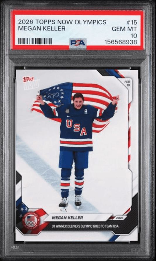 Graded 2026 Topps Now Olympics Megan Keller #15 Hockey Card PSA 10 Gem Mint