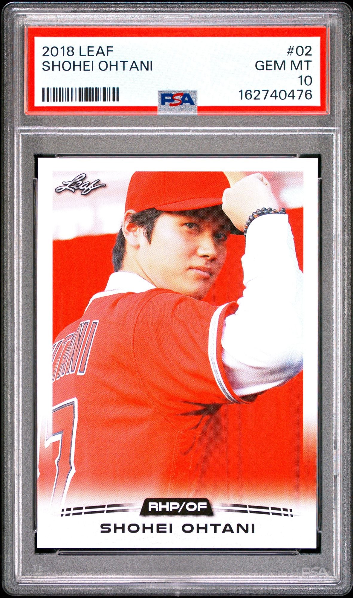 Graded 2018 Leaf Shohei Ohtani #02 Rookie RC Baseball Card PSA 10 Gem Mint