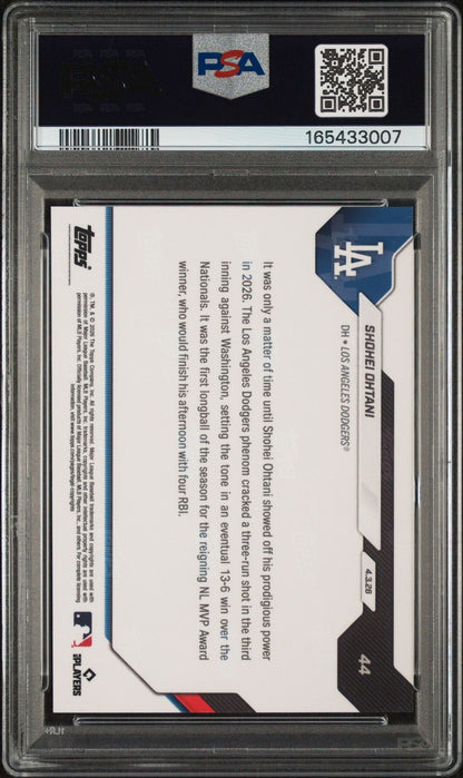 Graded 2026 Topps Now Shohei Ohtani #44 Crushes 1st HR of Season Baseball Card PSA 10 Gem Mint