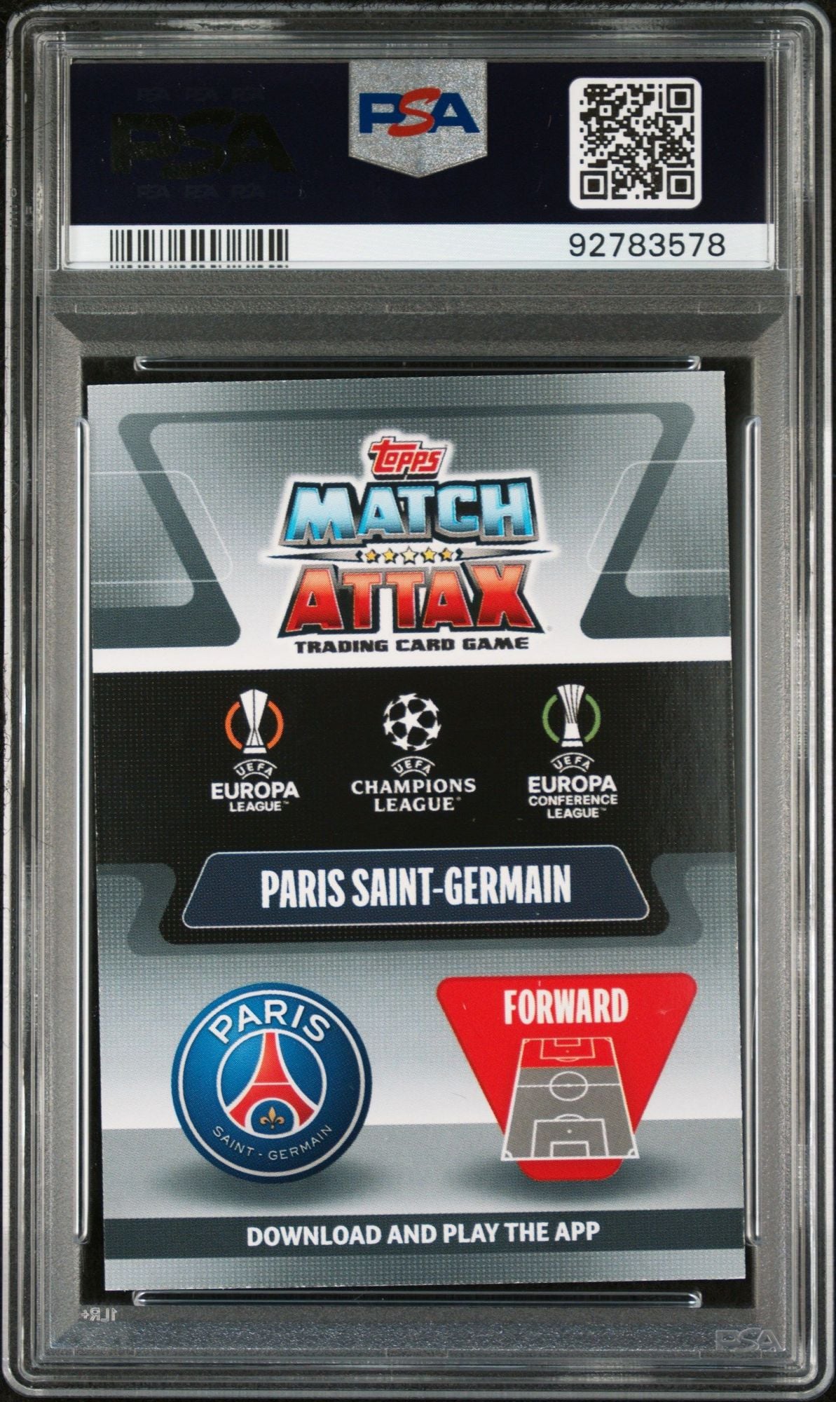Graded 2021 Topps Match Attax UEFA Kylian Mbappe #LEAT Limited Edition Exclusives Soccer Card PSA 10 Gem Mint