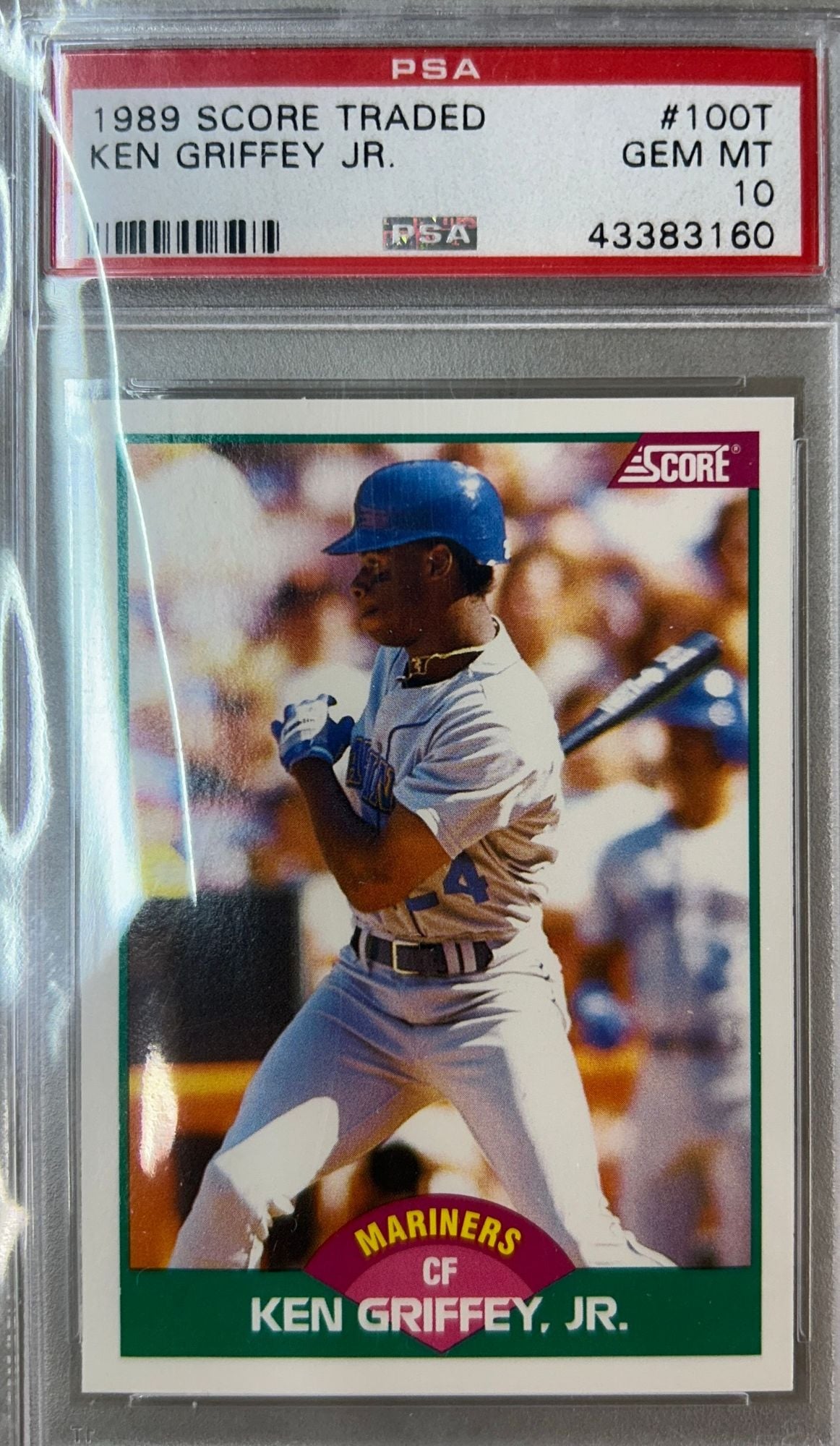Graded 1989 Score Traded Ken Griffey Jr. #100T Rookie RC Baseball Card PSA 10 Gem Mint