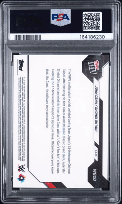Graded 2026 Topps Now WBC John Cena/Shohei Ohtani #WBCO Baseball Card PSA 7 Near Mint