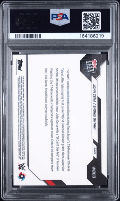 Graded 2026 Topps Now WBC John Cena/Shohei Ohtani #WBCO Baseball Card PSA 8 Near Mint