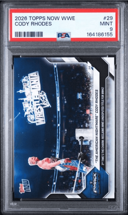Graded 2026 Topps Now WWE Cody Rhodes #29 Wrestling Card PSA 9 Mint
