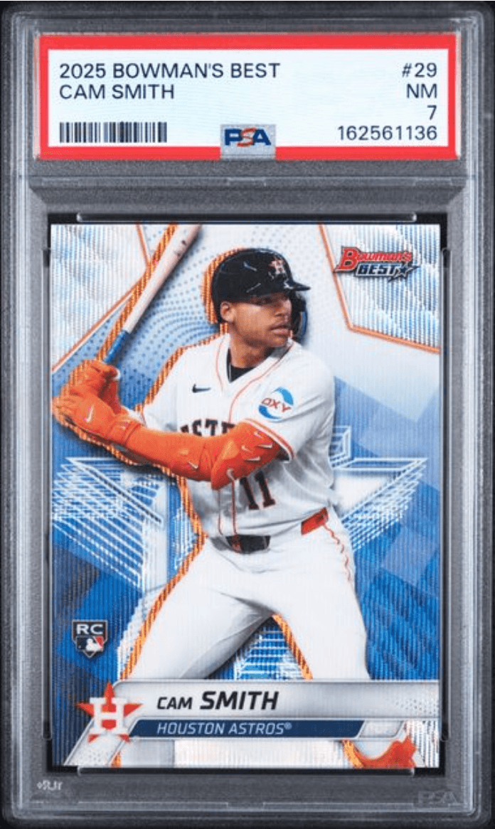 Graded 2025 Topps Bowmans Best Cam Smith #29 Rookie RC Baseball Card PSA 7 Near Mint