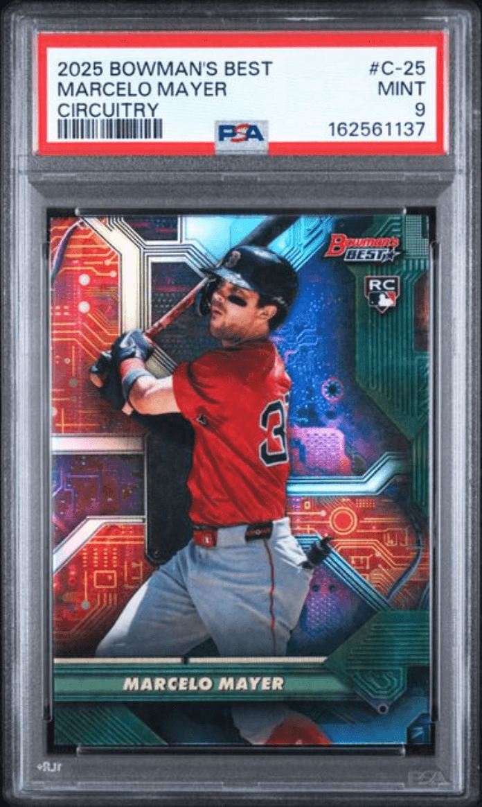 Graded 2025 Topps Bowmans Best Marcelo Mayer #C25 Circuitry Rookie RC Baseball Card PSA 9 Mint