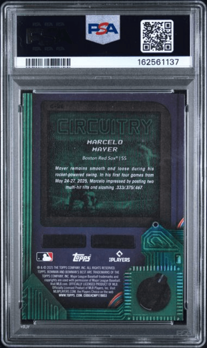 Graded 2025 Topps Bowmans Best Marcelo Mayer #C25 Circuitry Rookie RC Baseball Card PSA 9 Mint