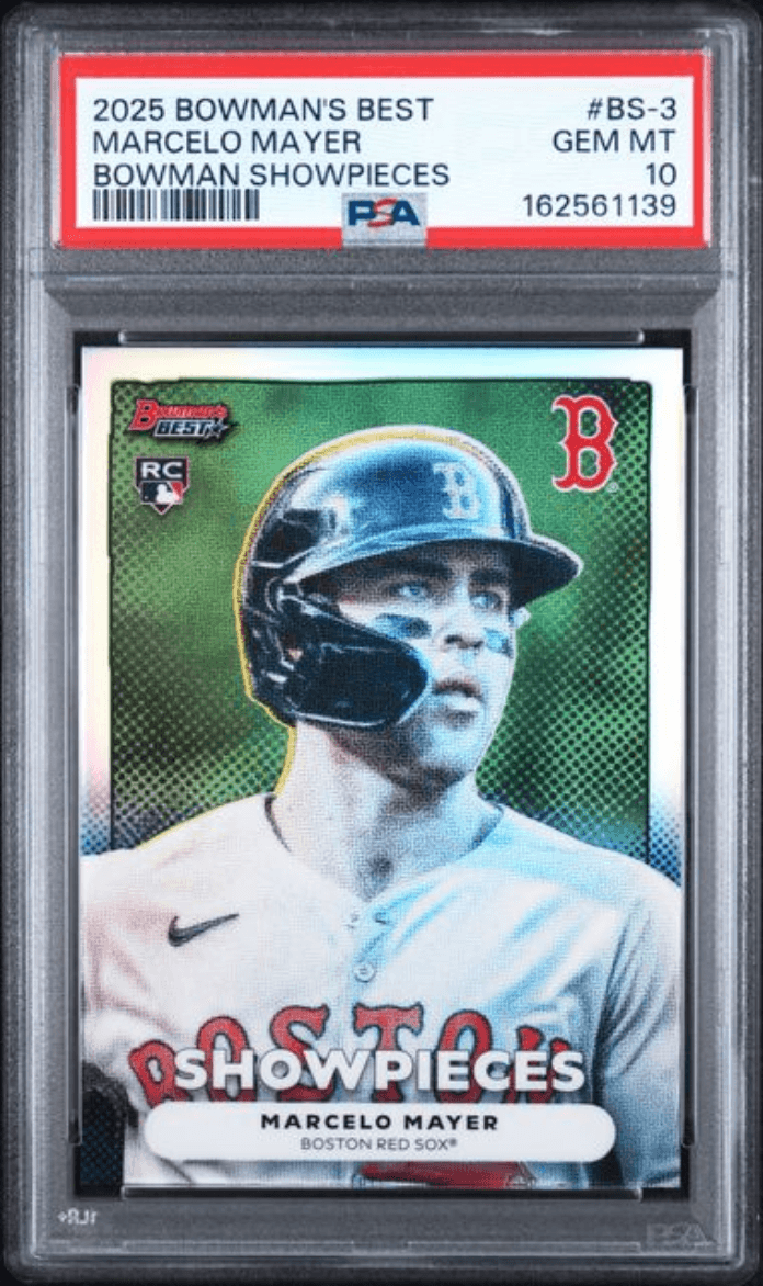 Graded 2025 Topps Bowmans Best Marcelo Mayer #BS3 Bowman Showpieces Rookie RC Baseball Card PSA 10 Gem Mint