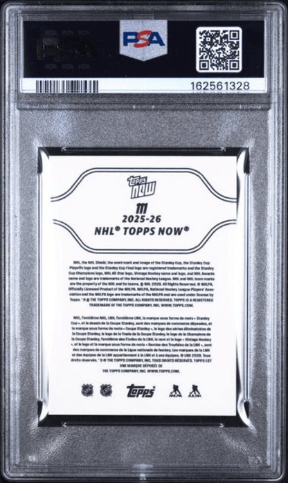 Graded 2025 Topps Now Matthew Schaefer #111 Rookie RC Hockey Card PSA 10 Gem Mint