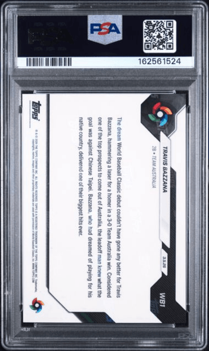 Graded 2026 Topps Now WBC Travis Bazzana #WB1 Baseball Card PSA 10 Gem Mint