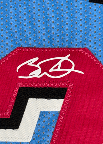 Framed Facsimile Autographed Dwyane Wade 35x39 Miami Blue Vice City Reprint Laser Auto Basketball Jersey