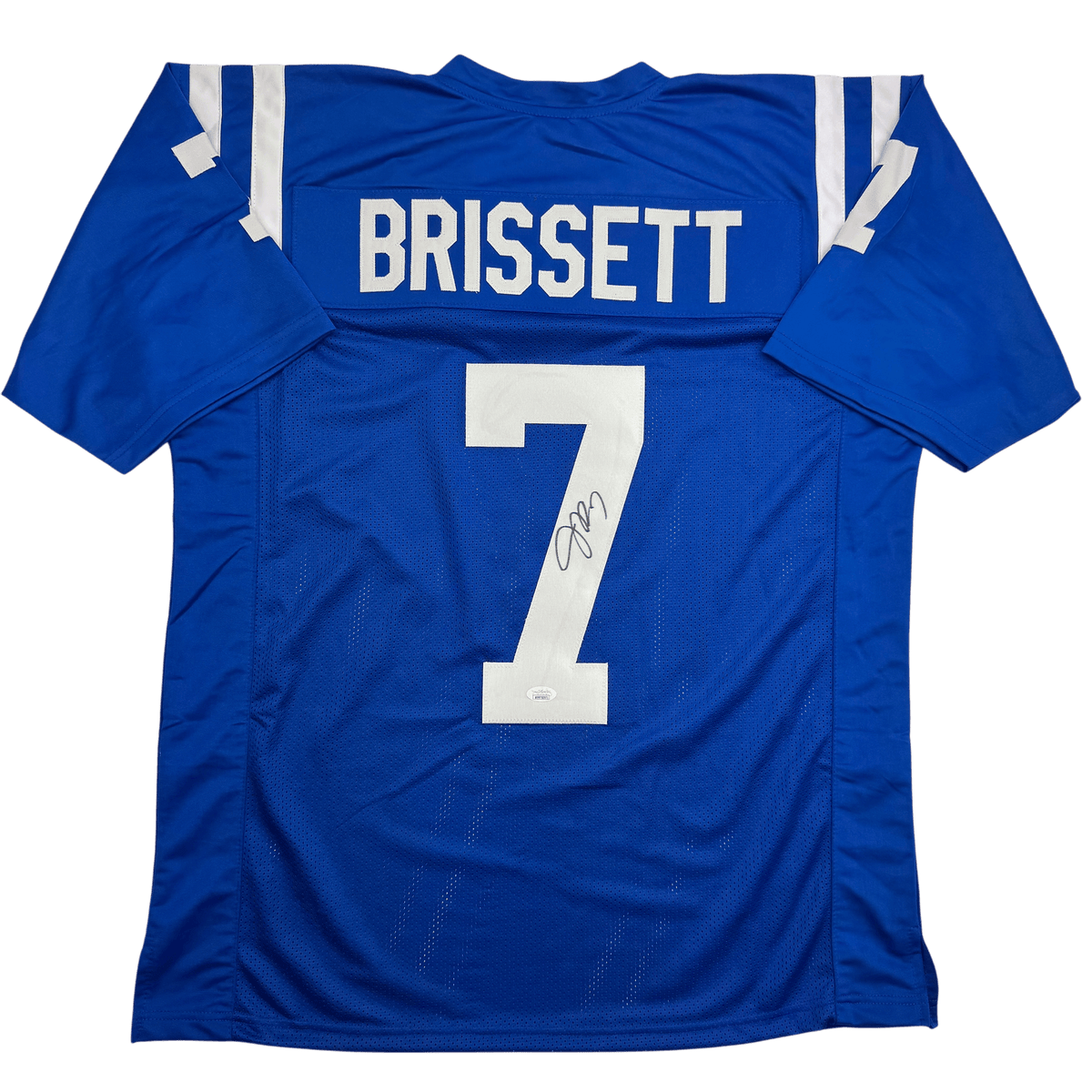 Autographed/Signed Jacoby Brissett Indianapolis Blue Football Jersey JSA COA