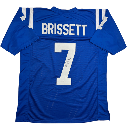 Autographed/Signed Jacoby Brissett Indianapolis Blue Football Jersey JSA COA