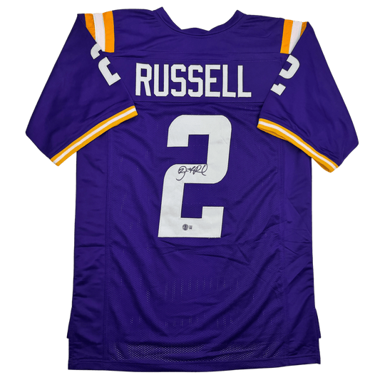 Autographed/Signed Jamarcus Russell LSU Purple College Football Jersey JSA COA