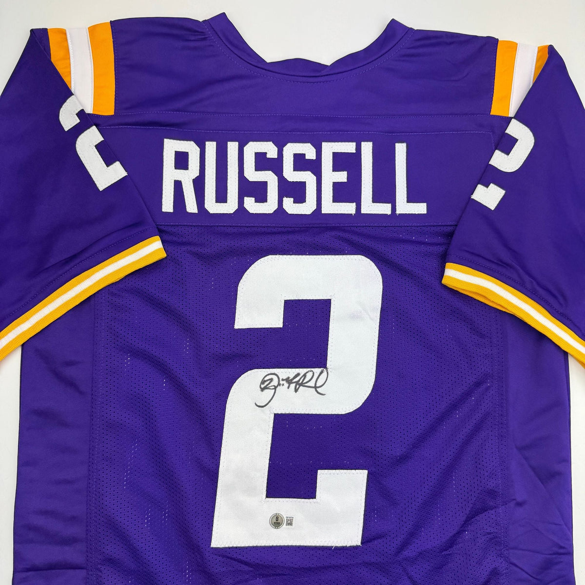 Autographed/Signed Jamarcus Russell LSU Purple College Football Jersey JSA COA