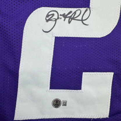 Autographed/Signed Jamarcus Russell LSU Purple College Football Jersey JSA COA