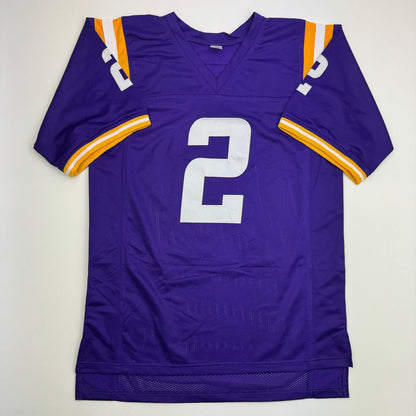 Autographed/Signed Jamarcus Russell LSU Purple College Football Jersey JSA COA