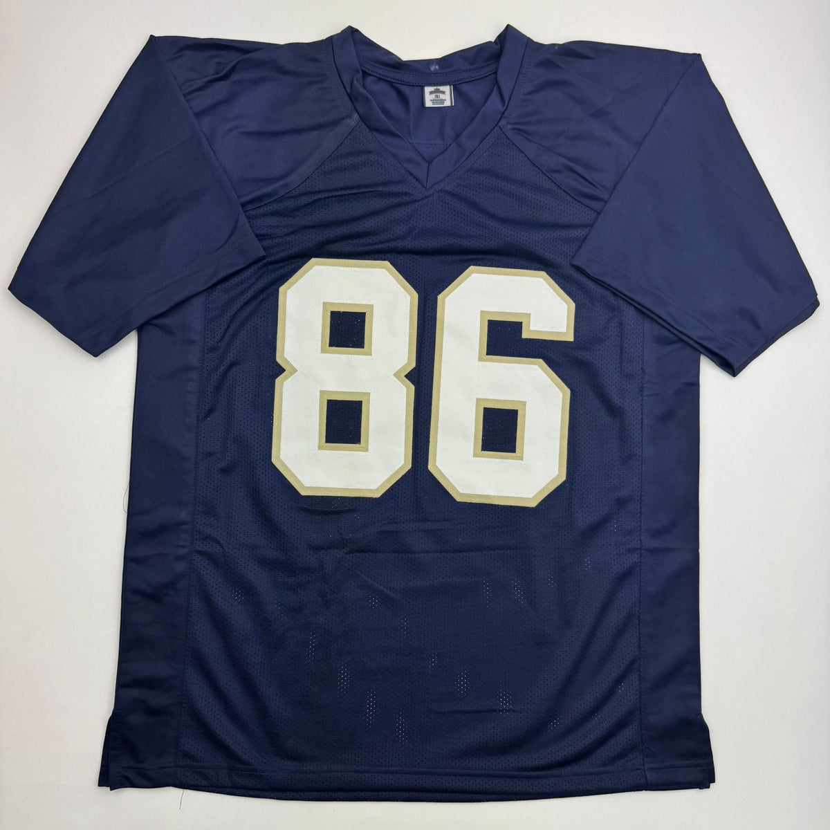 Autographed/Signed Dave Casper Notre Dame Blue College Football Jersey Beckett BAS COA