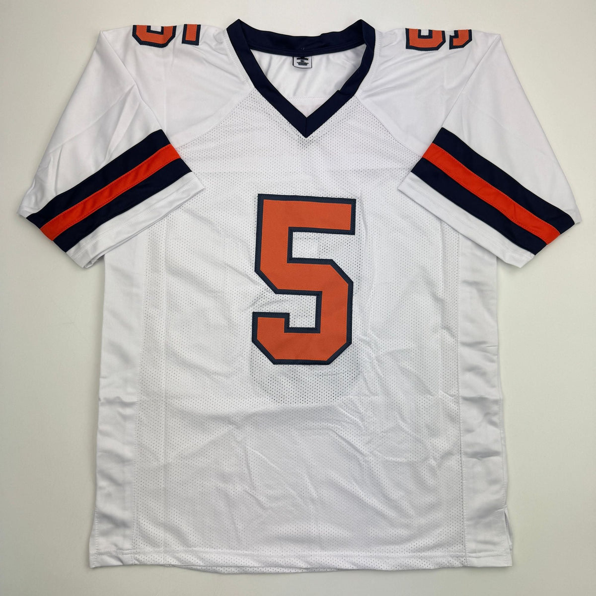 Autographed/Signed Calvin Russell Syracuse White College Football Jersey JSA COA