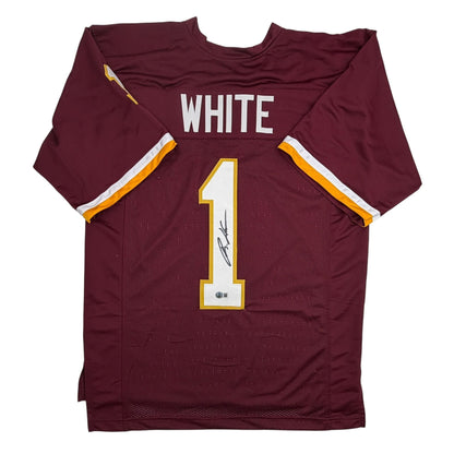 Autographed/Signed Rachaad White Washington Maroon Football Jersey Beckett BAS COA