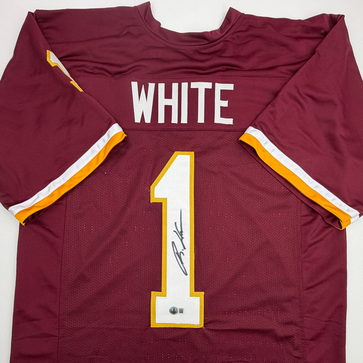 Autographed/Signed Rachaad White Washington Maroon Football Jersey Beckett BAS COA