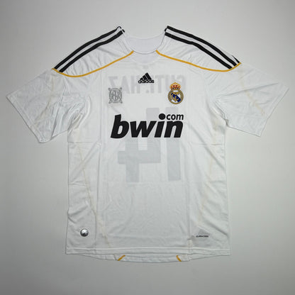 Autographed/Signed Guti Hernandez Real Madrid White Soccer Futbol Jersey Beckett BAS COA