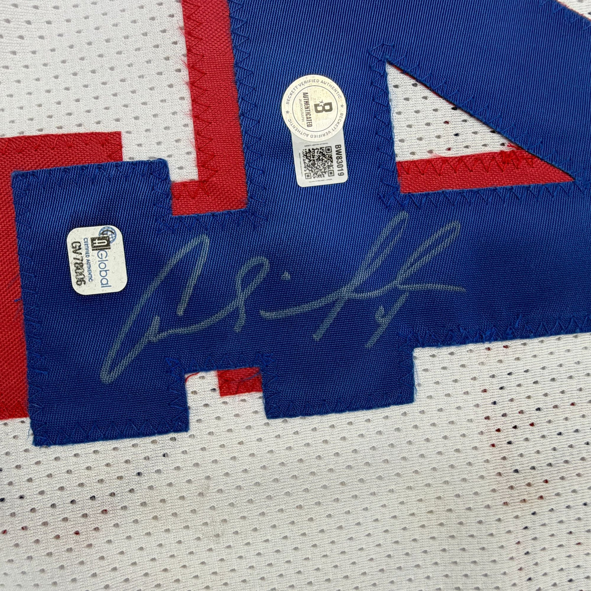 Autographed/Signed Andre Iguodala Philadelphia White Basketball Jersey Beckett BAS COA
