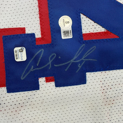 Autographed/Signed Andre Iguodala Philadelphia White Basketball Jersey Beckett BAS COA