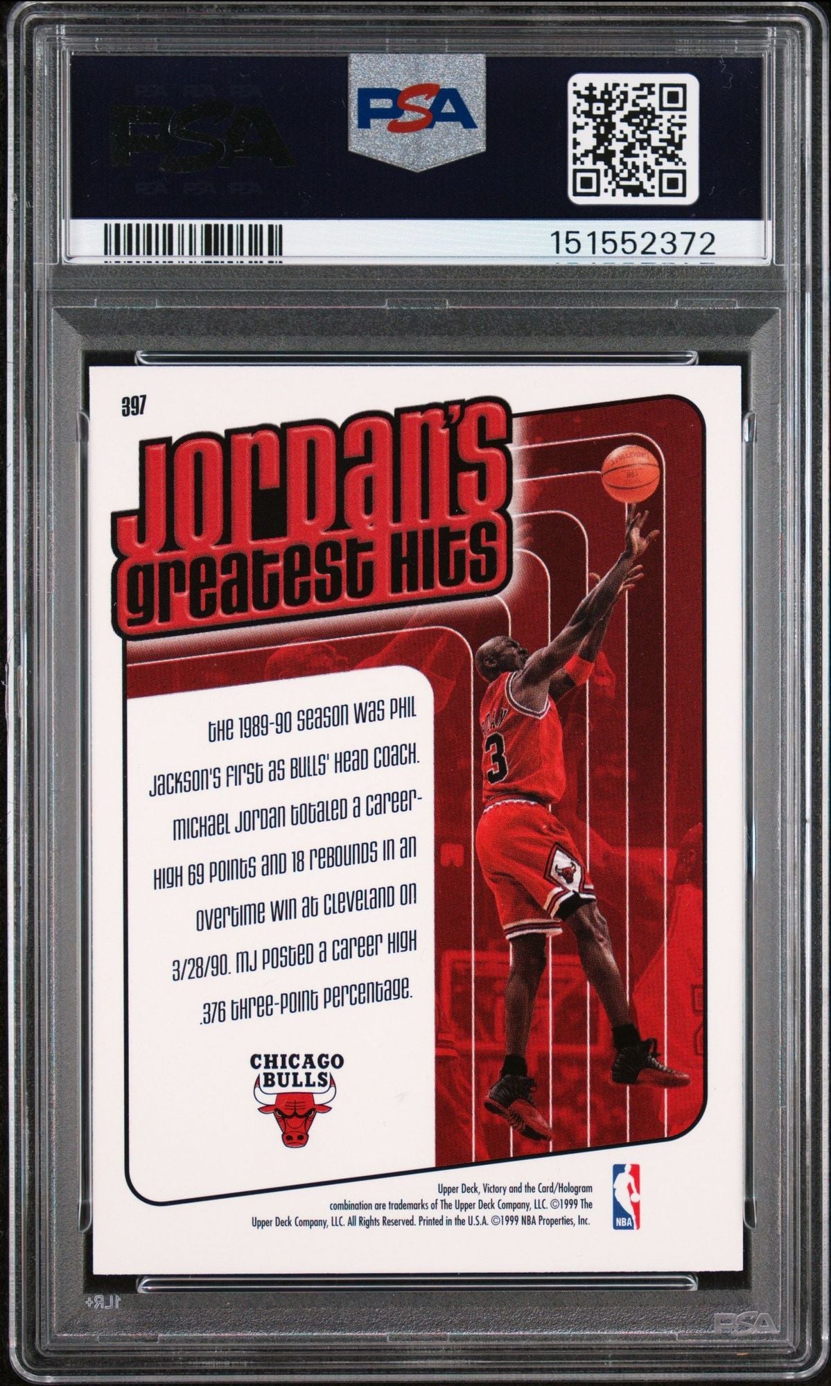 Graded 1999 Victory Michael Jordan #397 Basketball Card PSA 10 Gem Mint