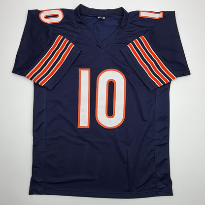 Autographed/Signed Luther Burden Chicago Blue Football Jersey Beckett BAS COA