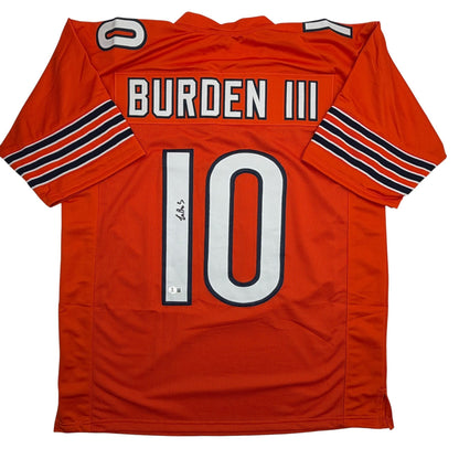 Autographed/Signed Luther Burden Chicago Orange Football Jersey Beckett BAS COA