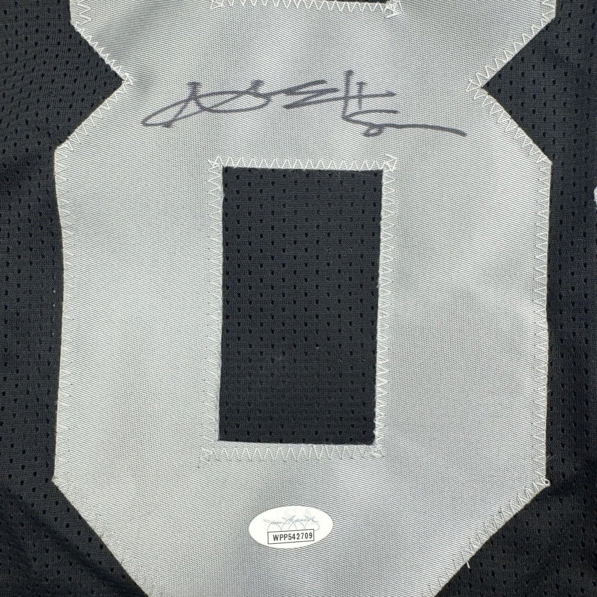 Framed Autographed/Signed Antonio Brown 35x39 Oakland Las Vegas Black Football Jersey JSA COA