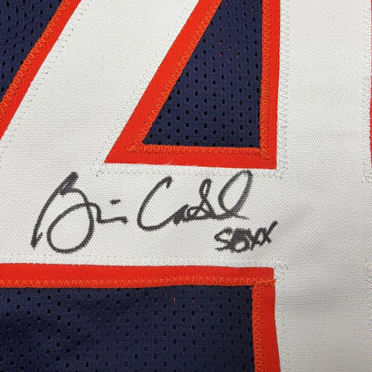 Framed Autographed/Signed Brian Cabral 35x39 Chicago Blue Football Jersey Beckett BAS COA