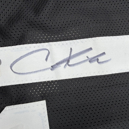 Framed Autographed/Signed Christian Kirk 35x39 Jacksonville Black Football Jersey Beckett BAS COA
