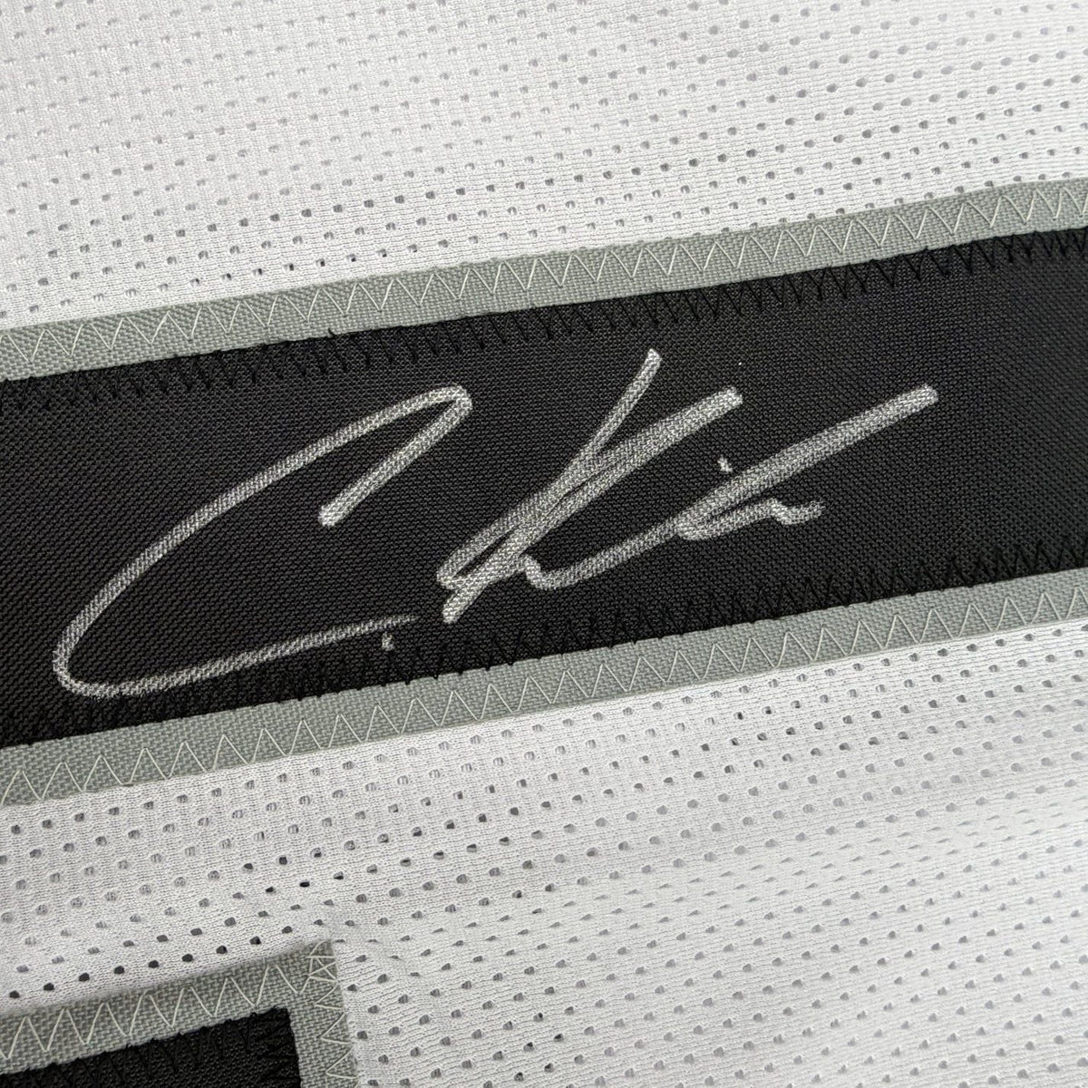 Framed Autographed/Signed Christian Kirk 35x39 Jacksonville White Football Jersey Beckett BAS COA
