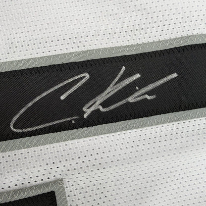 Framed Autographed/Signed Christian Kirk 35x39 Jacksonville White Football Jersey Beckett BAS COA